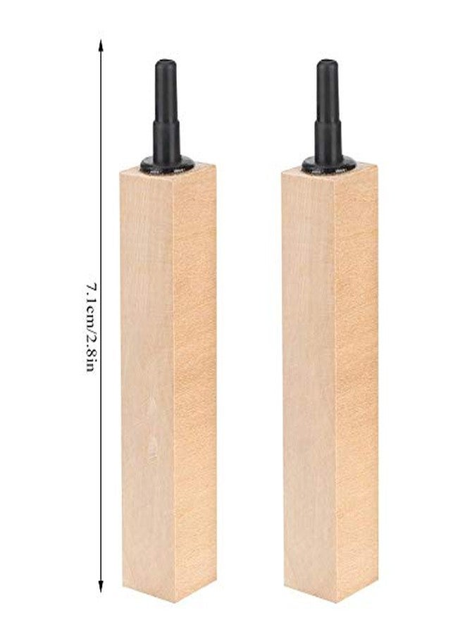Hffheer 2Pcs/Set Wooden Air Bubble Stone Diffuser Air Stone Cylinder Fine Bubbles Air Pump Accessories for Hydroponics Aquarium Tank Pump(L) - Image 2